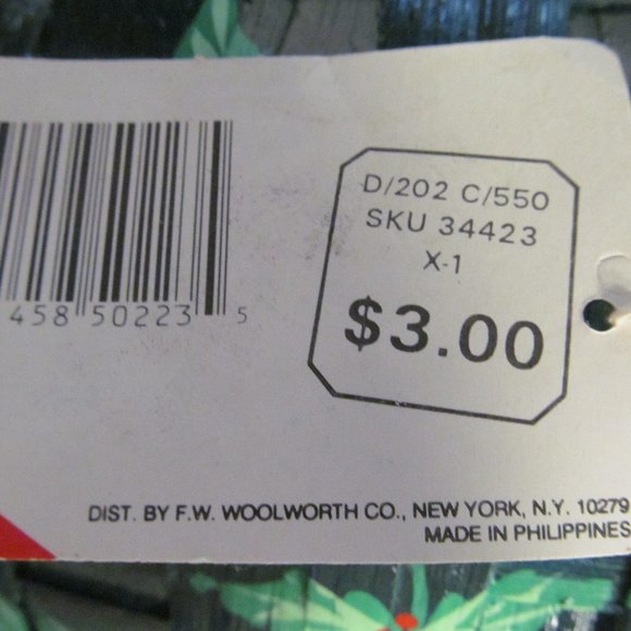 Vintage Wicker Basket w Handle, Poinsettias, Fruit NWT - Picture 8 of 10